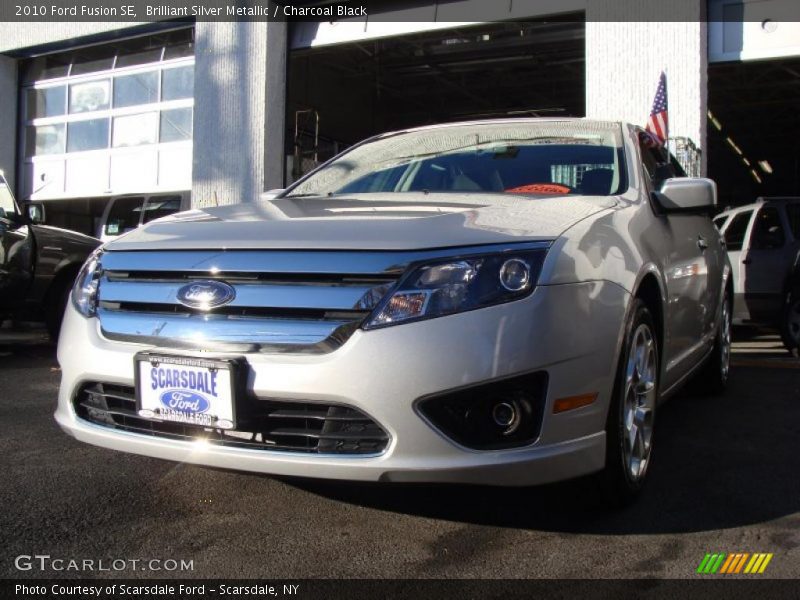 Brilliant Silver Metallic / Charcoal Black 2010 Ford Fusion SE