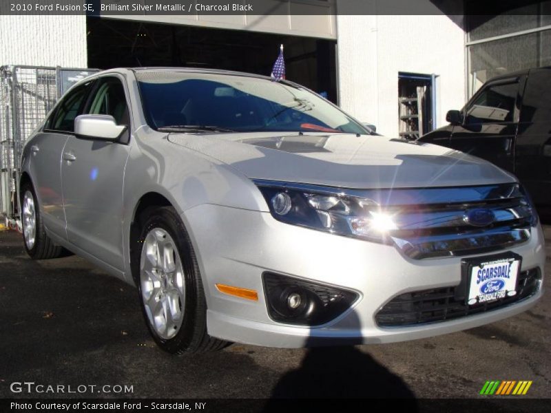 Brilliant Silver Metallic / Charcoal Black 2010 Ford Fusion SE