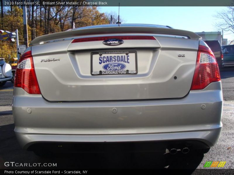 Brilliant Silver Metallic / Charcoal Black 2010 Ford Fusion SE