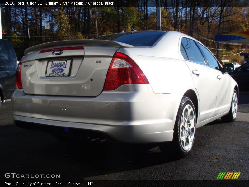 Brilliant Silver Metallic / Charcoal Black 2010 Ford Fusion SE