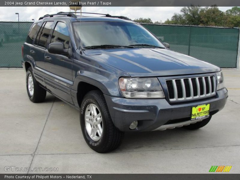 Steel Blue Pearl / Taupe 2004 Jeep Grand Cherokee Laredo