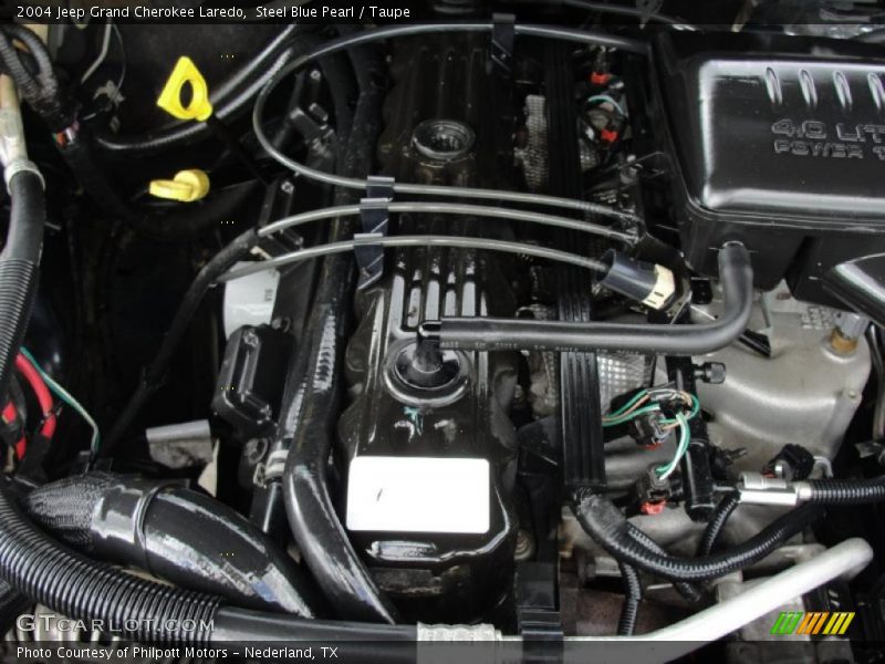 Steel Blue Pearl / Taupe 2004 Jeep Grand Cherokee Laredo