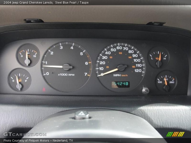Steel Blue Pearl / Taupe 2004 Jeep Grand Cherokee Laredo