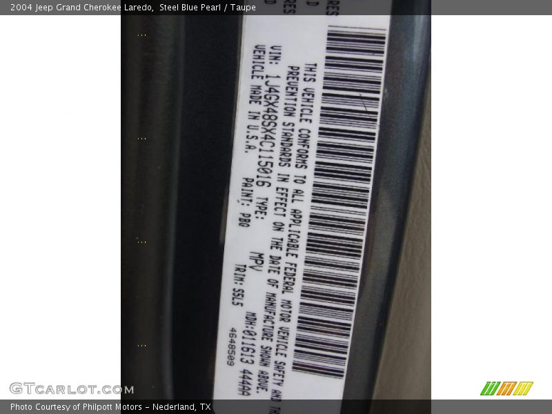 Steel Blue Pearl / Taupe 2004 Jeep Grand Cherokee Laredo