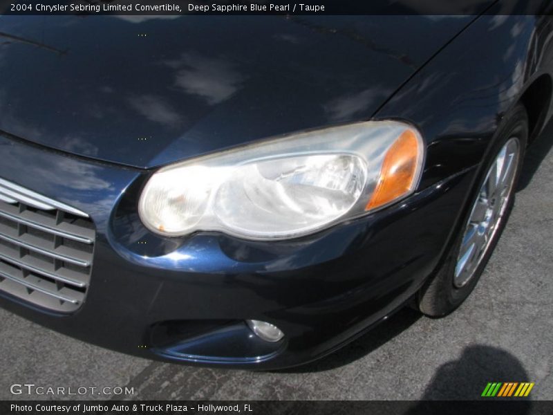 Deep Sapphire Blue Pearl / Taupe 2004 Chrysler Sebring Limited Convertible