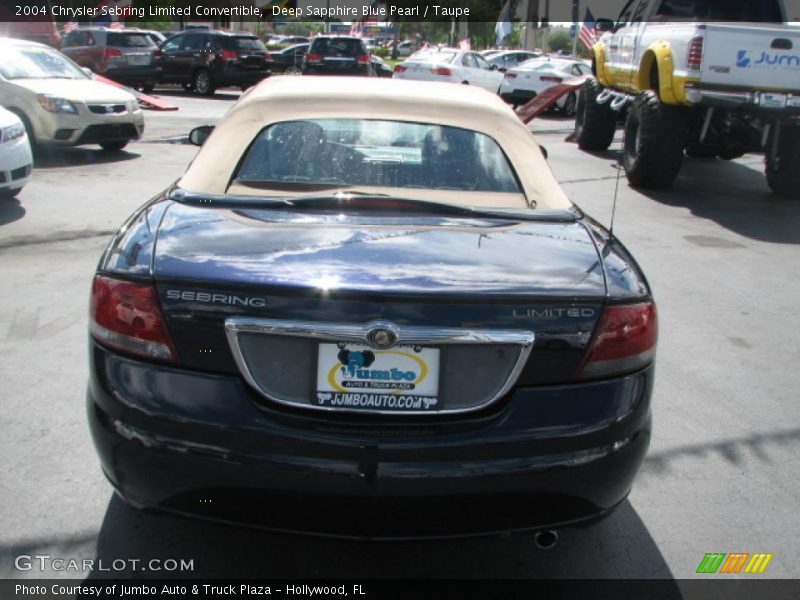 Deep Sapphire Blue Pearl / Taupe 2004 Chrysler Sebring Limited Convertible