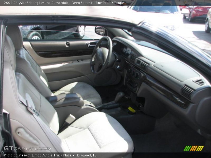 Deep Sapphire Blue Pearl / Taupe 2004 Chrysler Sebring Limited Convertible