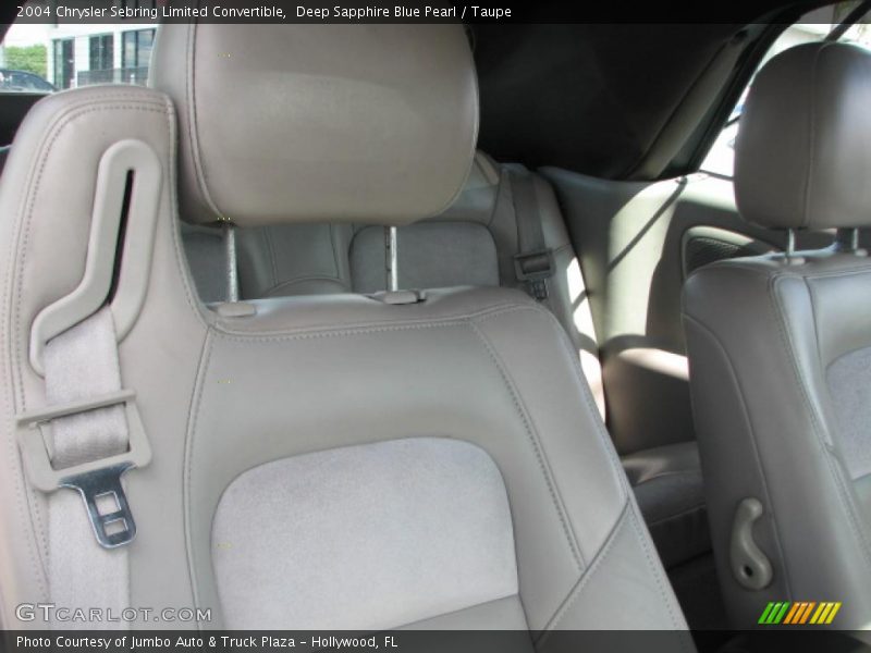 Deep Sapphire Blue Pearl / Taupe 2004 Chrysler Sebring Limited Convertible