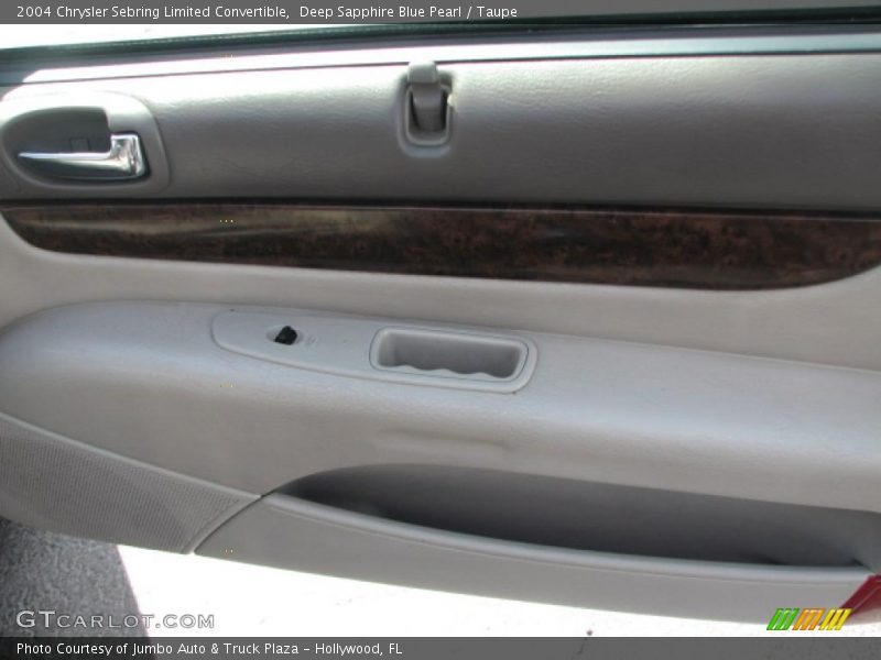 Deep Sapphire Blue Pearl / Taupe 2004 Chrysler Sebring Limited Convertible