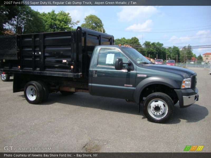 Aspen Green Metallic / Tan 2007 Ford F550 Super Duty XL Regular Cab Dump Truck