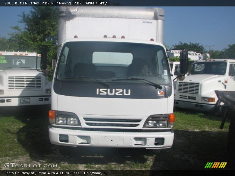 White / Gray 2001 Isuzu N Series Truck NPR Moving Truck