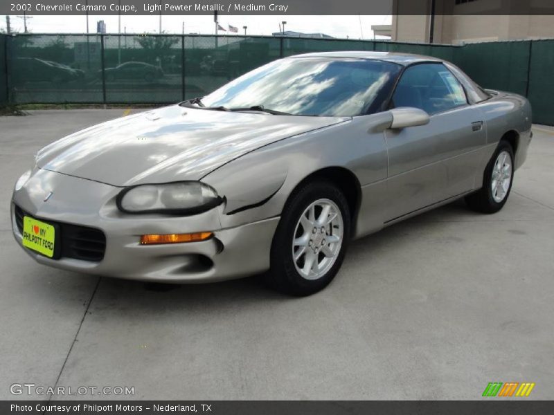 Light Pewter Metallic / Medium Gray 2002 Chevrolet Camaro Coupe