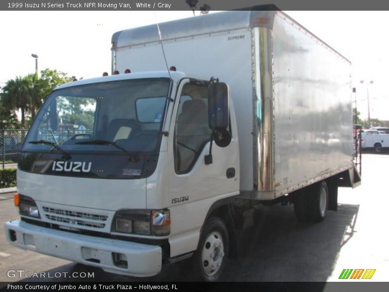 White / Gray 1999 Isuzu N Series Truck NPR Moving Van