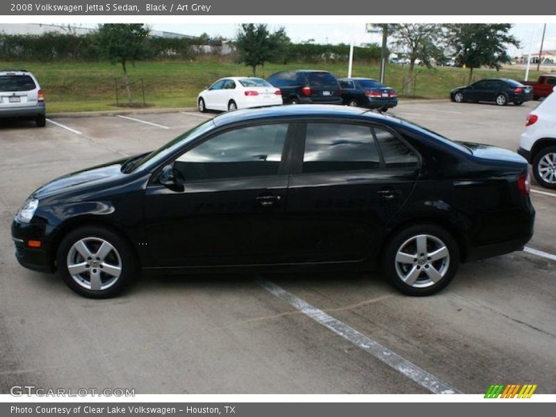 Black / Art Grey 2008 Volkswagen Jetta S Sedan