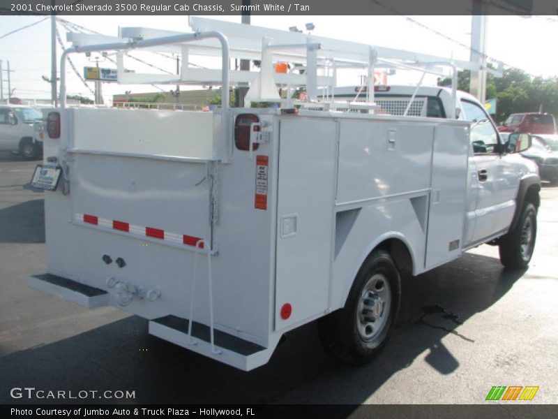 Summit White / Tan 2001 Chevrolet Silverado 3500 Regular Cab Chassis