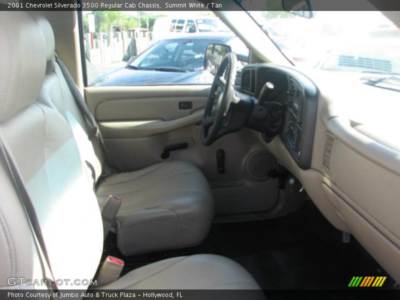 Summit White / Tan 2001 Chevrolet Silverado 3500 Regular Cab Chassis