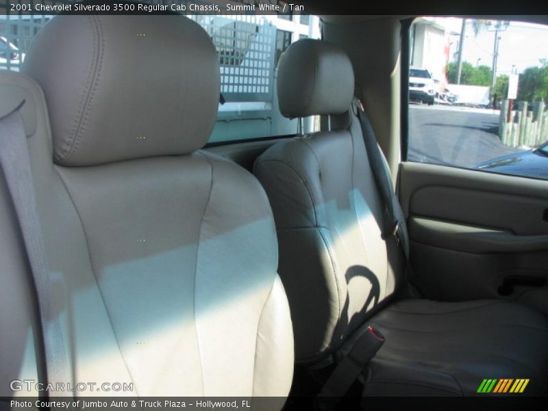 Summit White / Tan 2001 Chevrolet Silverado 3500 Regular Cab Chassis