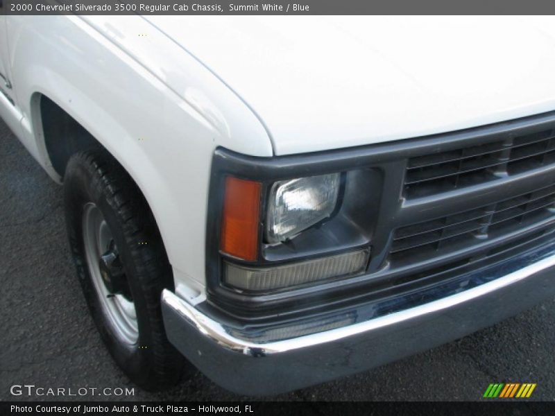 Summit White / Blue 2000 Chevrolet Silverado 3500 Regular Cab Chassis