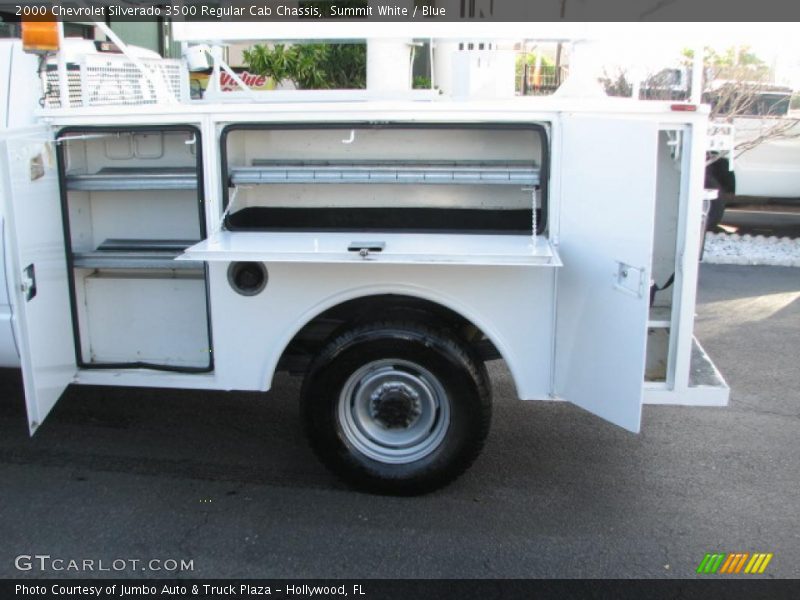 Summit White / Blue 2000 Chevrolet Silverado 3500 Regular Cab Chassis