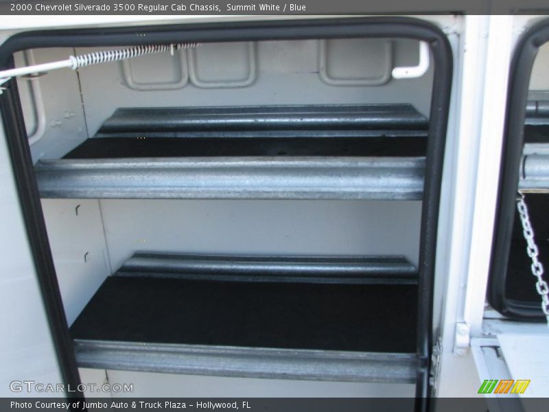 Summit White / Blue 2000 Chevrolet Silverado 3500 Regular Cab Chassis