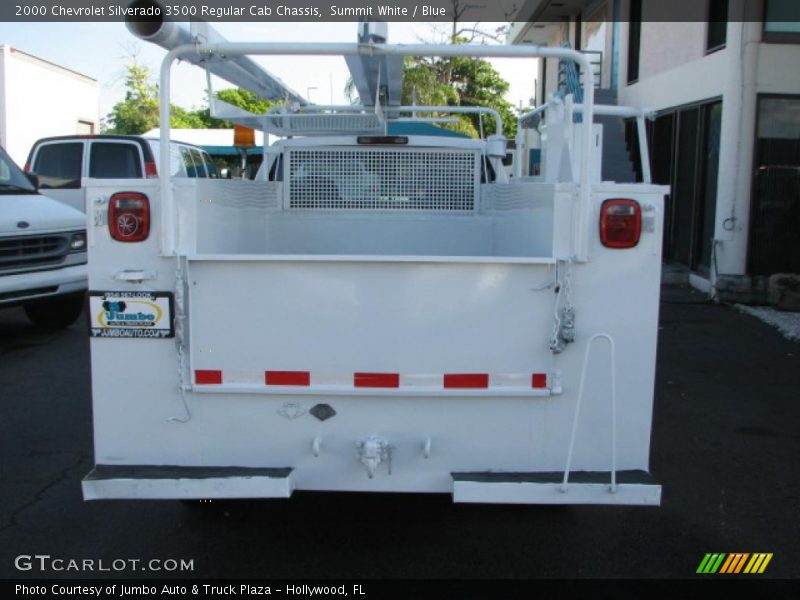 Summit White / Blue 2000 Chevrolet Silverado 3500 Regular Cab Chassis