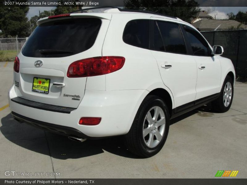 Arctic White / Beige 2007 Hyundai Santa Fe Limited