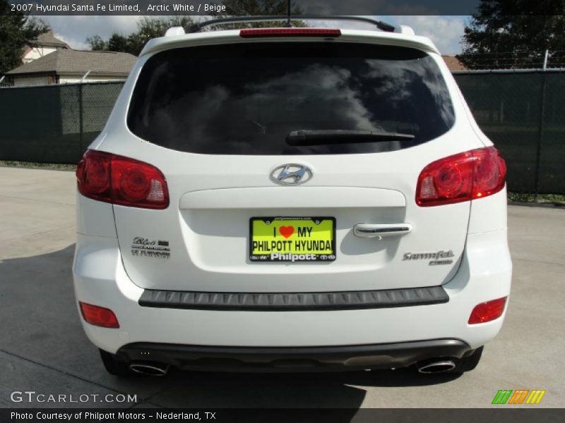 Arctic White / Beige 2007 Hyundai Santa Fe Limited