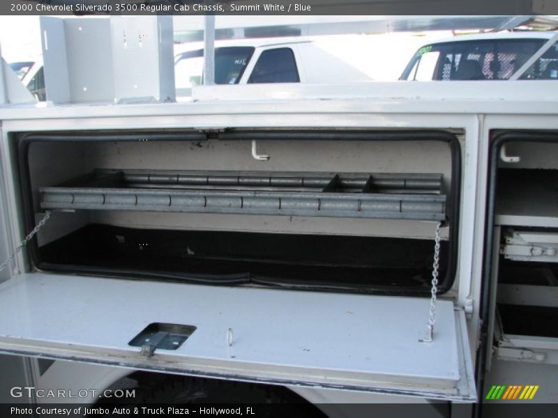 Summit White / Blue 2000 Chevrolet Silverado 3500 Regular Cab Chassis