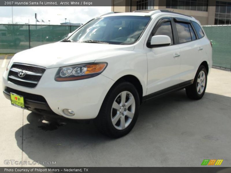 Arctic White / Beige 2007 Hyundai Santa Fe Limited