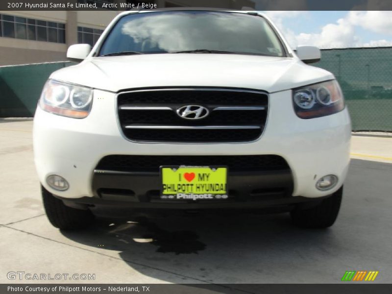 Arctic White / Beige 2007 Hyundai Santa Fe Limited