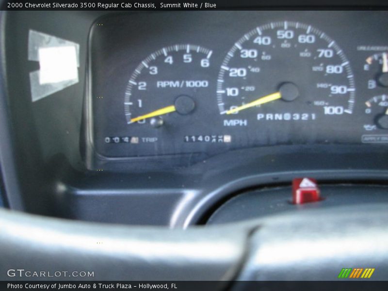 Summit White / Blue 2000 Chevrolet Silverado 3500 Regular Cab Chassis