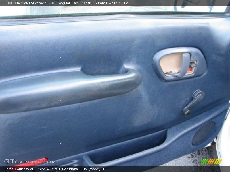 Summit White / Blue 2000 Chevrolet Silverado 3500 Regular Cab Chassis