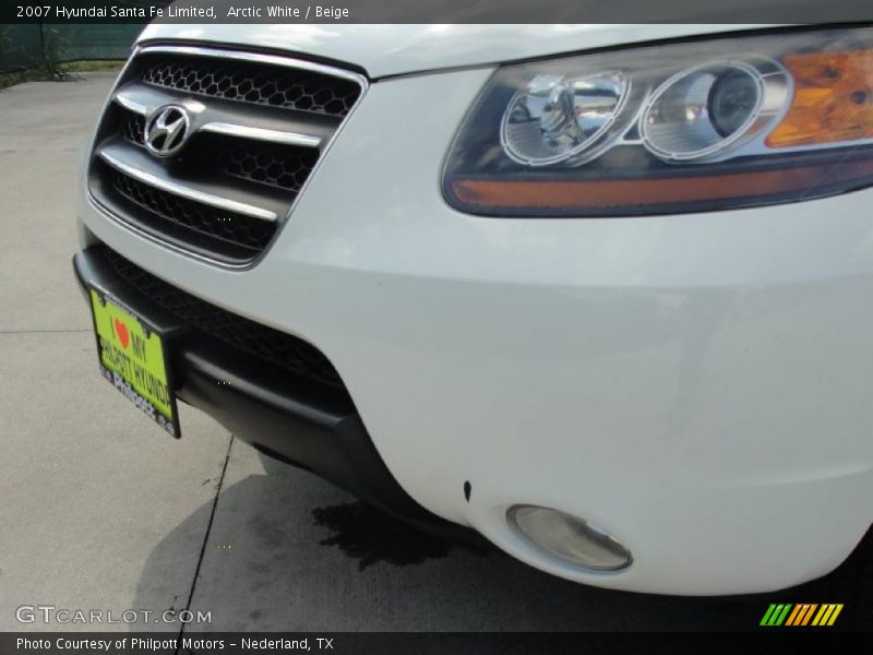 Arctic White / Beige 2007 Hyundai Santa Fe Limited