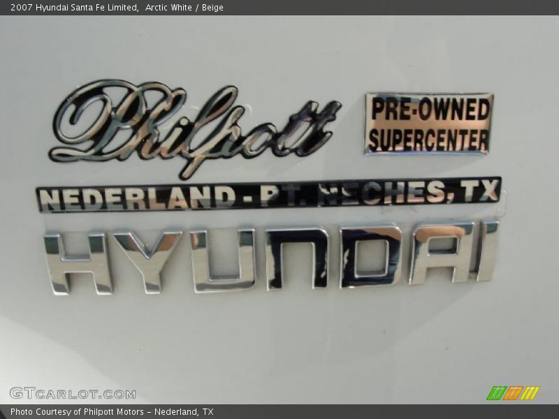 Arctic White / Beige 2007 Hyundai Santa Fe Limited