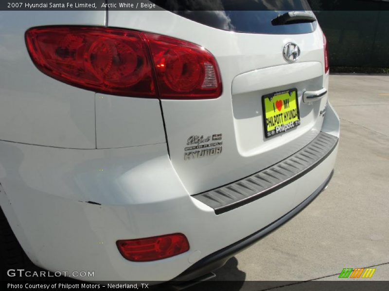 Arctic White / Beige 2007 Hyundai Santa Fe Limited
