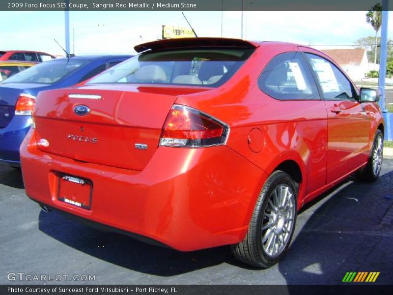 Sangria Red Metallic / Medium Stone 2009 Ford Focus SES Coupe