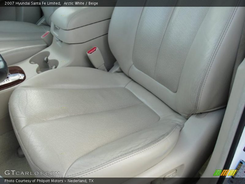 Arctic White / Beige 2007 Hyundai Santa Fe Limited