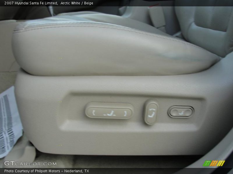 Arctic White / Beige 2007 Hyundai Santa Fe Limited