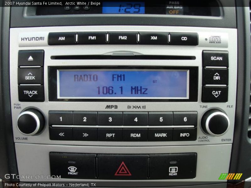 Controls of 2007 Santa Fe Limited