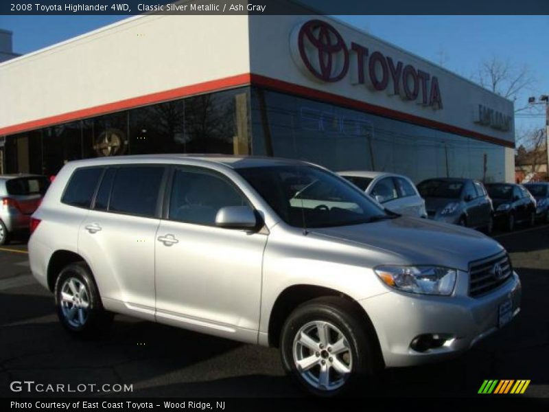 Classic Silver Metallic / Ash Gray 2008 Toyota Highlander 4WD