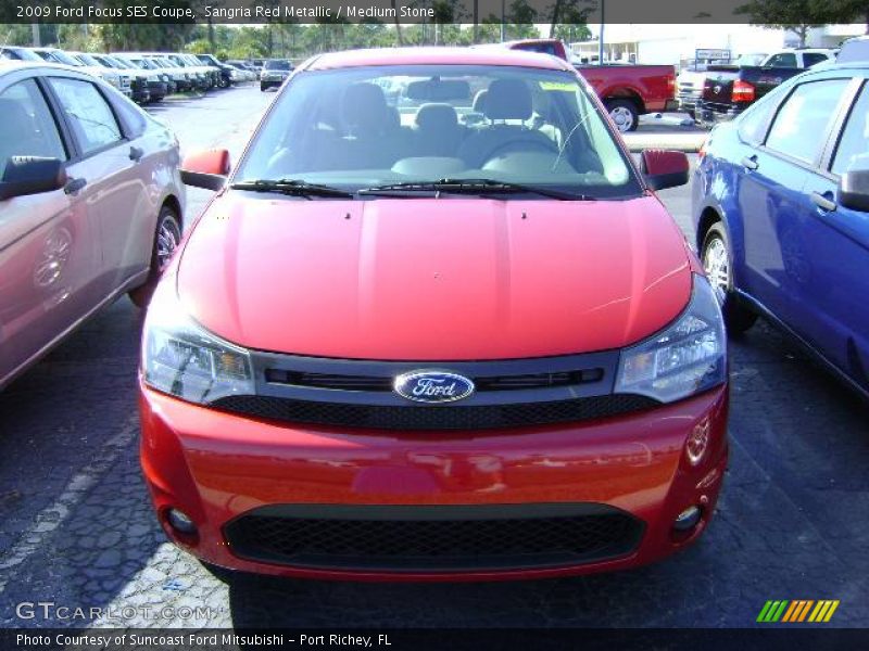 Sangria Red Metallic / Medium Stone 2009 Ford Focus SES Coupe