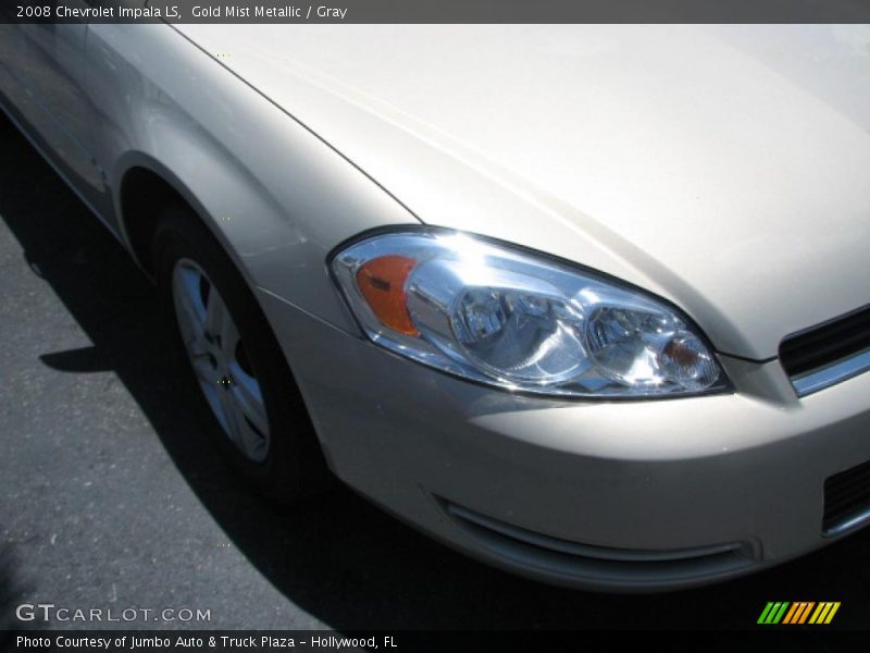 Gold Mist Metallic / Gray 2008 Chevrolet Impala LS
