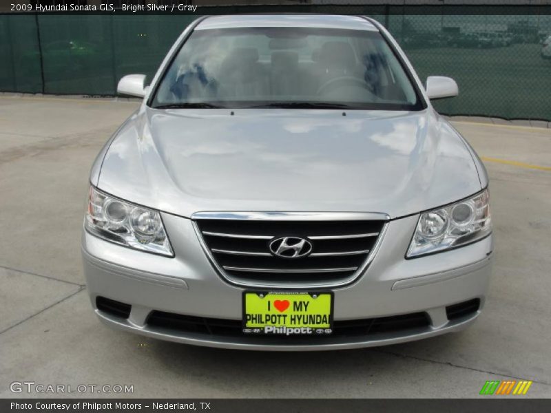 Bright Silver / Gray 2009 Hyundai Sonata GLS