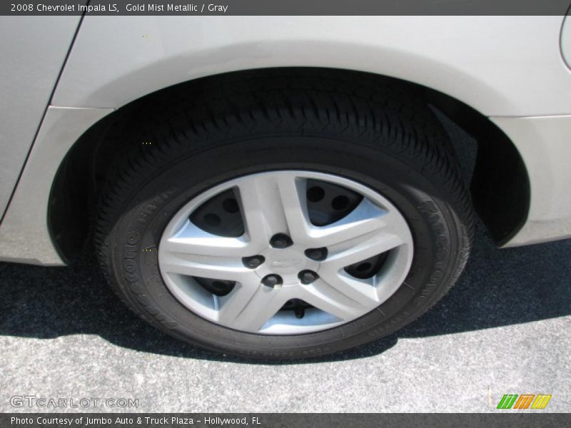 Gold Mist Metallic / Gray 2008 Chevrolet Impala LS