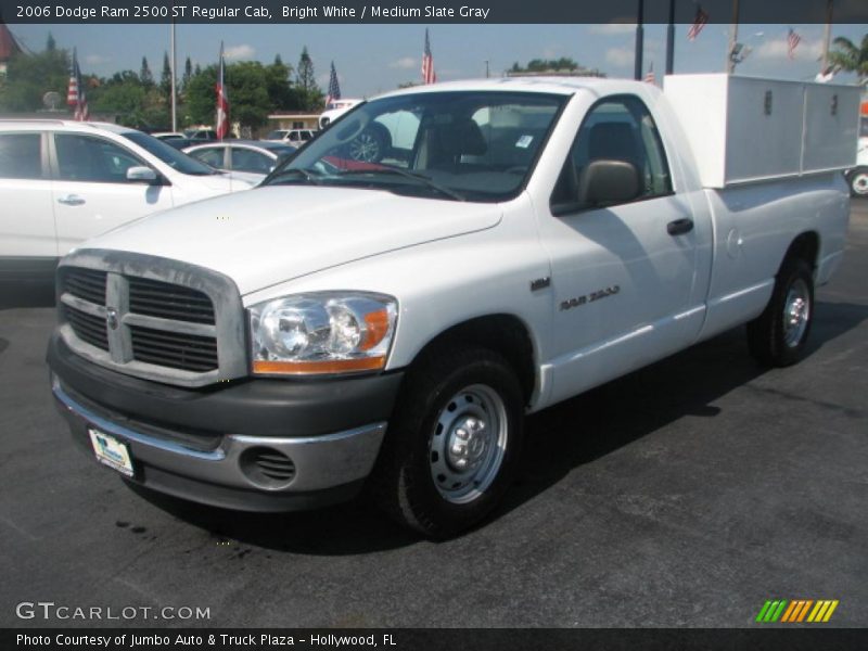Bright White / Medium Slate Gray 2006 Dodge Ram 2500 ST Regular Cab