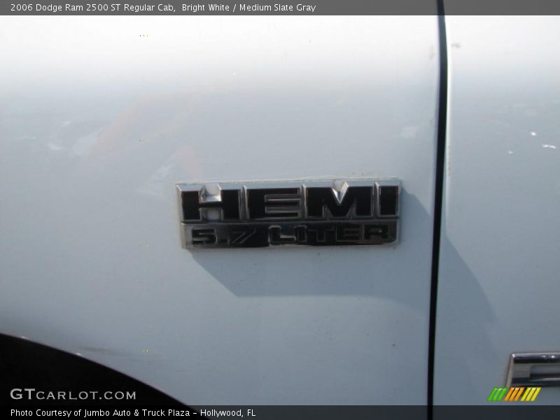 Bright White / Medium Slate Gray 2006 Dodge Ram 2500 ST Regular Cab