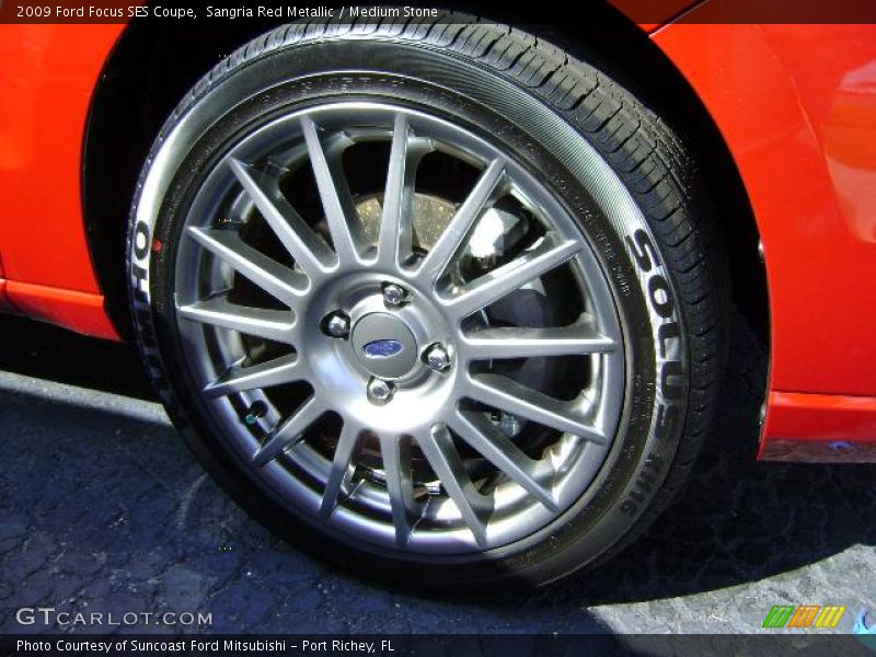 Sangria Red Metallic / Medium Stone 2009 Ford Focus SES Coupe