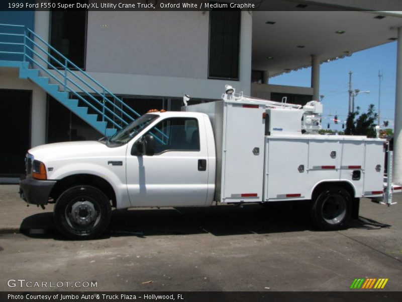  1999 F550 Super Duty XL Utility Crane Truck Oxford White