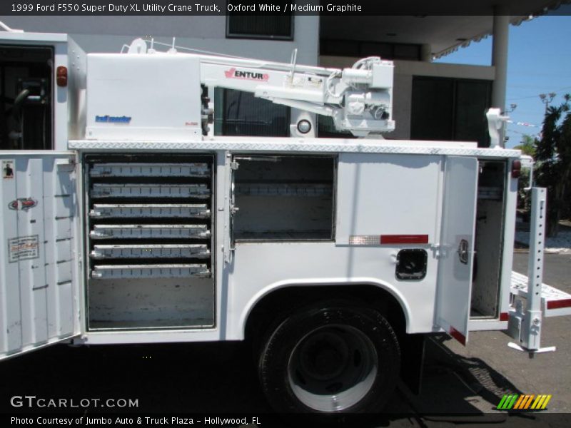  1999 F550 Super Duty XL Utility Crane Truck Oxford White