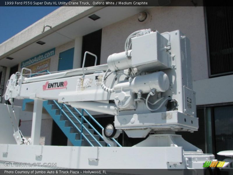  1999 F550 Super Duty XL Utility Crane Truck Oxford White